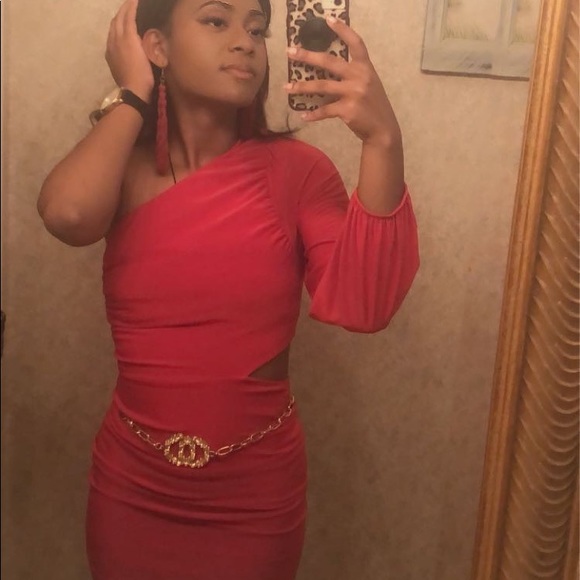 Saints 21 Red asymmetric top dress - Picture 4 of 5